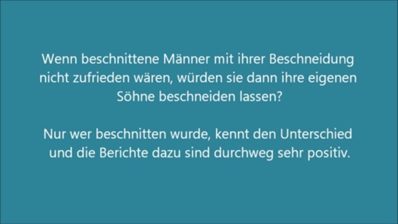 Beschneidung - Erfahrungsbericht 1
