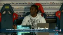 Fc Crotone | Sala stampa, Ewome Kelvin Matute in conferenza