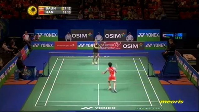 Yonex AEO 2013 ~ WSR2 ~ Tine BAUN[DEN] vs Li HAN[CHN] ~ Part 2