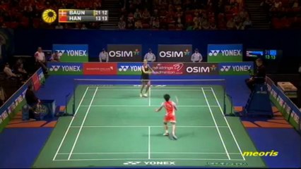 Yonex AEO 2013 ~ WSR2 ~ Tine BAUN[DEN] vs Li HAN[CHN] ~ Part 2