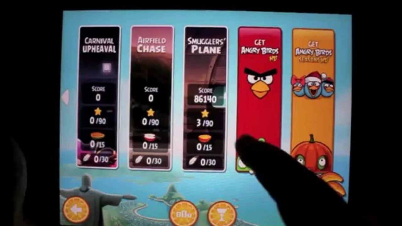 Angry Birds Rio Smugglers' Plane Level 11-3 3-Star Walkthrough iPhone/iPod/iPad/Droid 80820