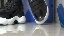 Air Jordan 11 (XI) Retro black Space Jamson Feet