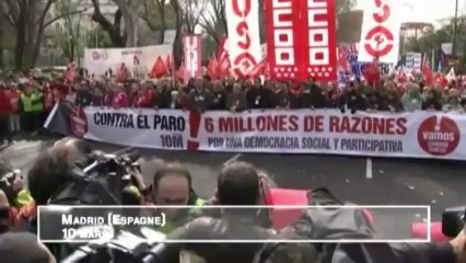 Des milliers d'Espagnols dans la rue contre l'austérité