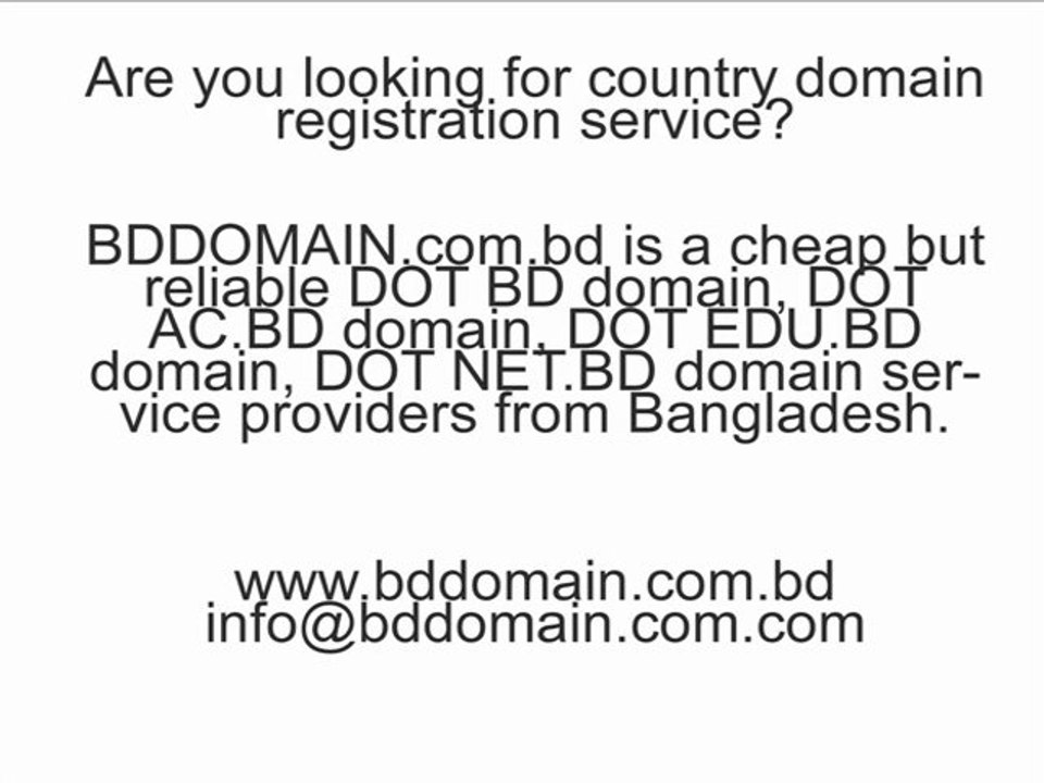 .bd domain registration and renew service from Bangladesh