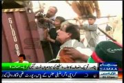 PTI Peshawar Jalsa: stairs for Imran Khan broke down  پشاور جلسے میں عمران خان کی سیڑھیاں ٹوٹ گءیں