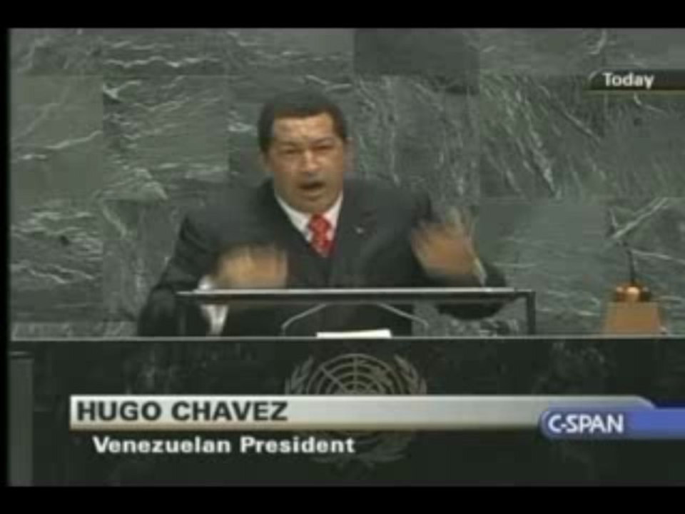 Hugo Chavez -  ஐ.நா. இருப்பிடம் பேயின் இருப்பிடத்தில் இருந்து மாற்றப்படவேண்டும்
