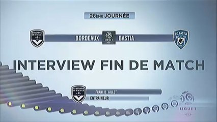 Interview de fin de match : Girondins de Bordeaux - SC Bastia - saison 2012/2013