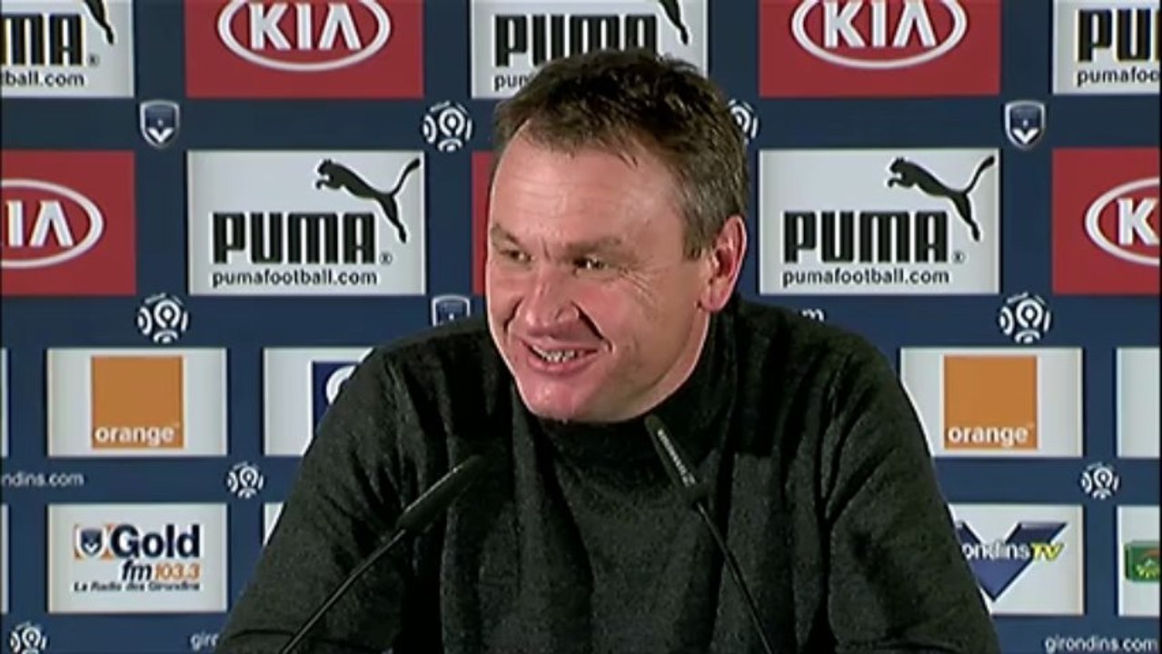 Conférence de presse Girondins de Bordeaux - SC Bastia : Francis GILLOT (FCGB) - Frédéric HANTZ (SCB) - saison 2012/2013
