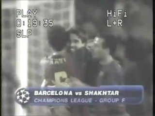 2004 (September 29) Barcelona (Spain) 3-Shakhtar Donetsk (Ukraine) 0 (Champions League)