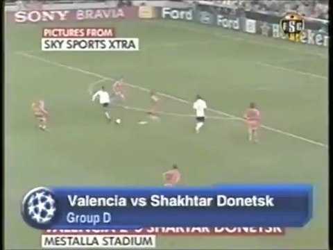2006 (October 18) Valencia (Spain) 2-Shakhtar Donetsk (Ukraine) 0 (Champions League)