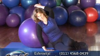 Ejercicios de movilidad dorsal con la pelota suiza para mejorar la postura - Esferovital - Prof.  Adriana Vanni