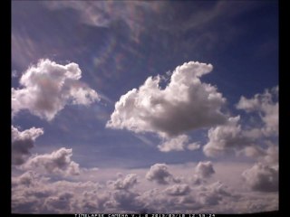 Timelapse du ciel de cumulus jusqu'à l'averse le 10/03/2013