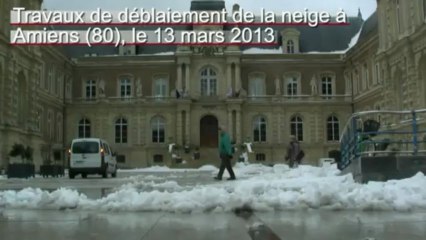 Déblaiement de la neige à Amiens