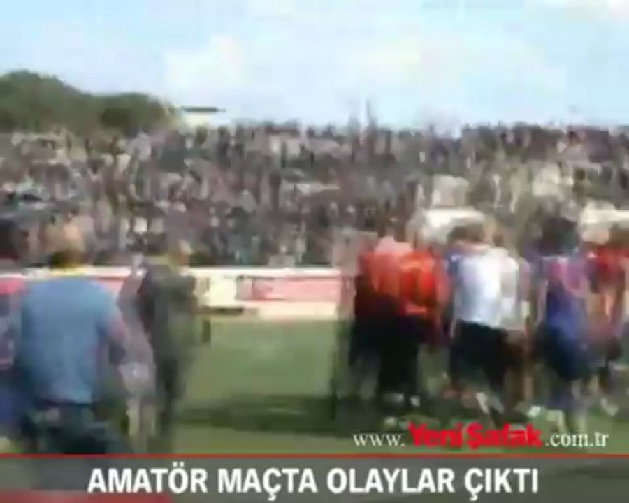 Amatör maçta olaylar çıktı