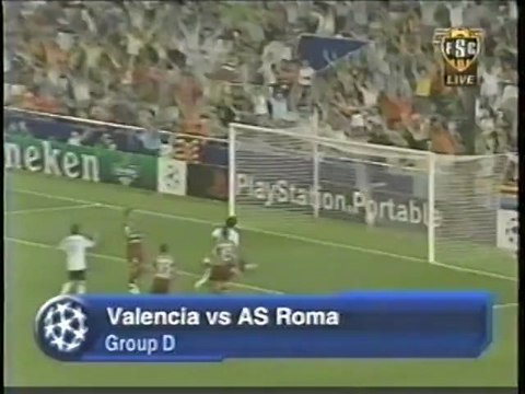 2006 (September 27) valencia (Spain) 2-AS Roma (Italy) 1 (Champiosn League)