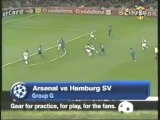 2006 (November 21) Arsenal (England) 3-SV Hamburg (Germany) 1 (Champions League)