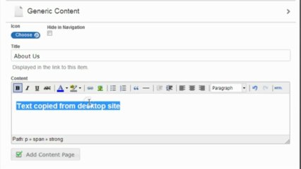 BrickandMobile: Using the Generic Content Module
