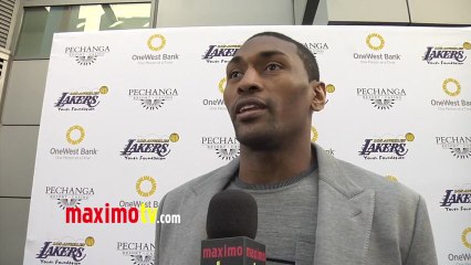 Metta World Peace Interview 2013 Lakers Casino Night