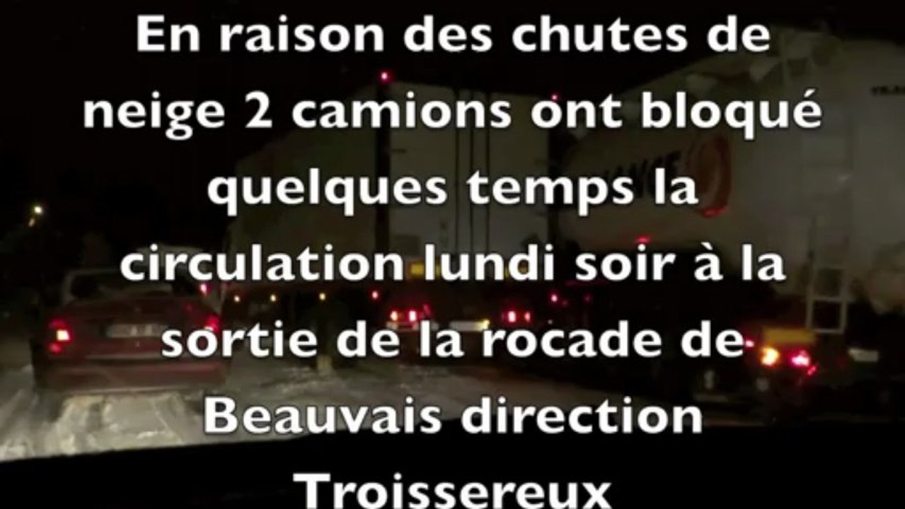 Beauvais : les chutes de neige rendent la circulation difficile