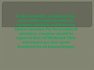 Main benefits of first aid courses