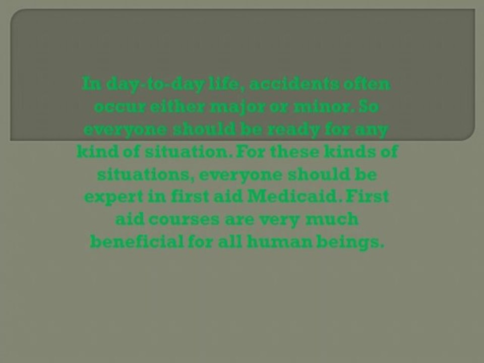 Main benefits of first aid courses