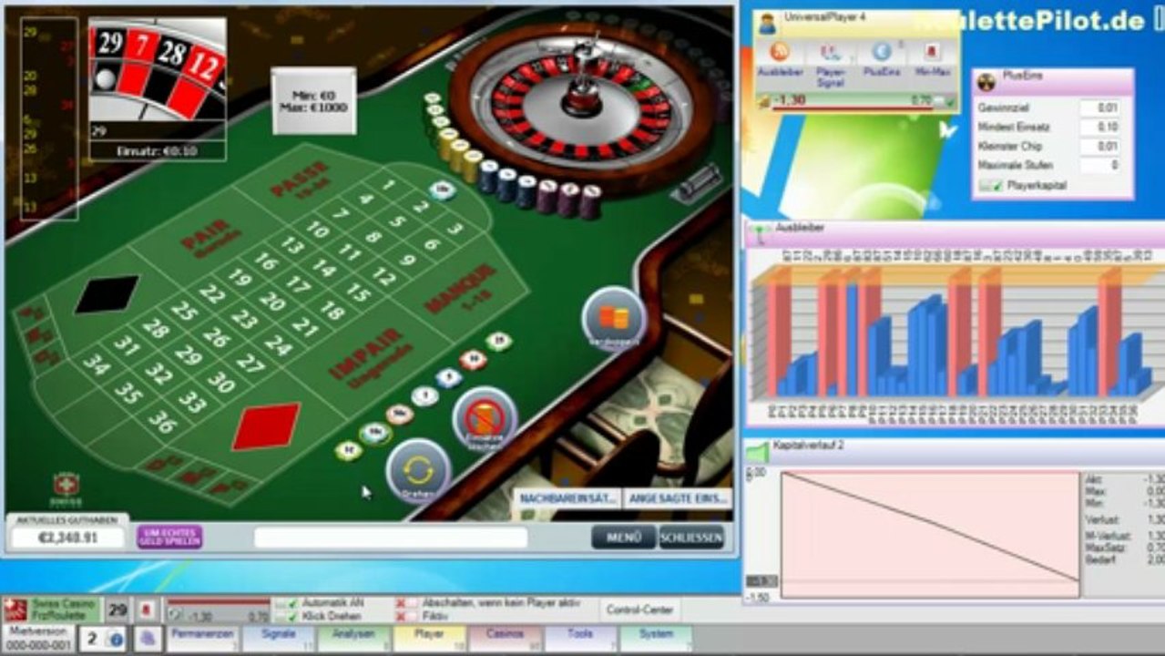 Roulettepilot - die progression "pluseins"
