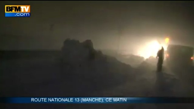 En Normandie, la RN13 a pris des airs de Sibérie - 12/03