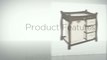 Badger Basket Sleigh Style Changing Table with HamperThree Baskets, Espresso - Overview