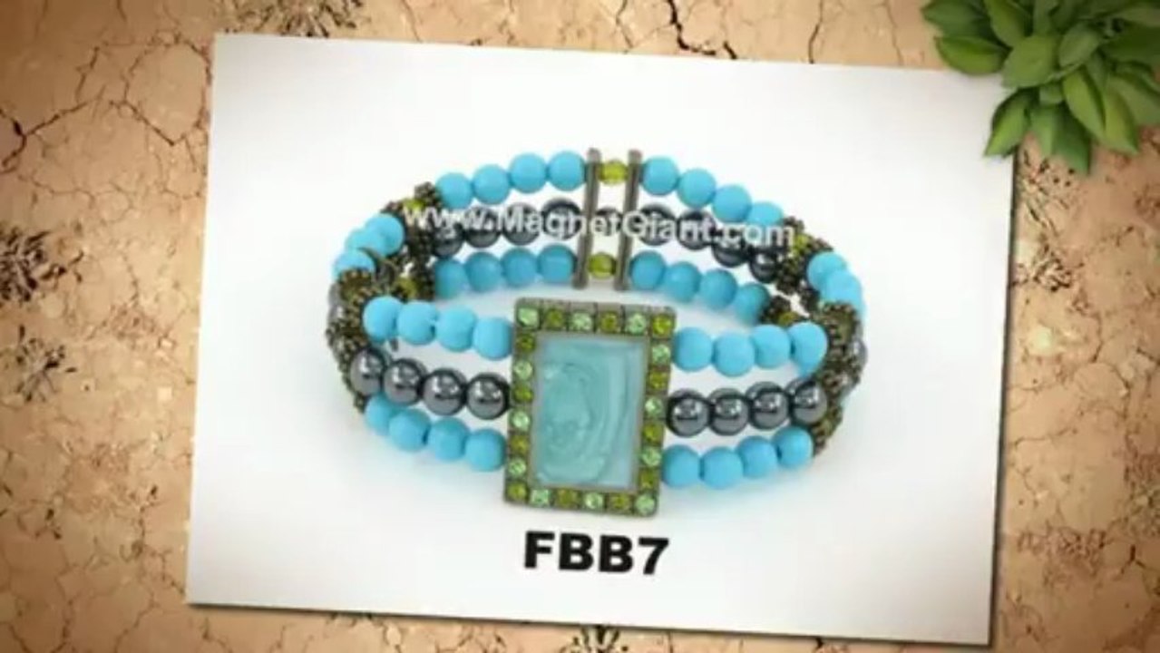Magnetic Turquoise Gemstone Bracelets