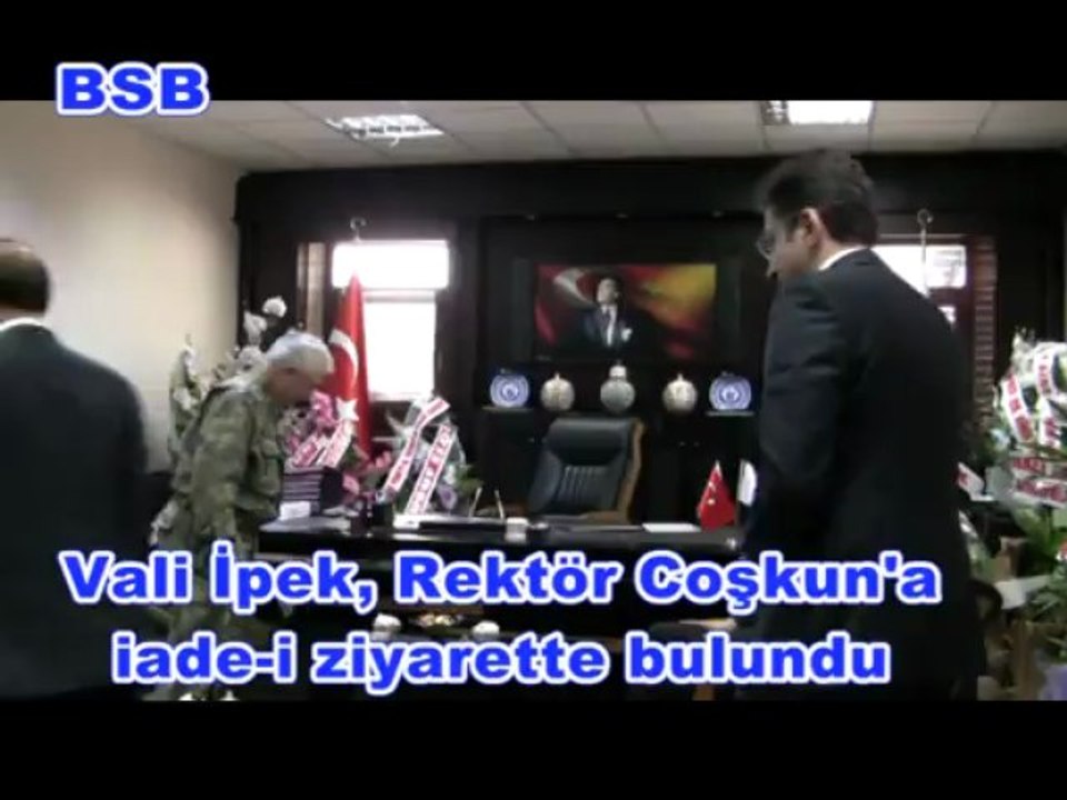 Vali İpek Rektör Coşkun'a iade-i ziyarette bulundu