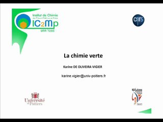 La Chimie Verte par Karine Vigier