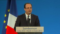 Discours du président de la République à Sombernon en Côte-d'Or