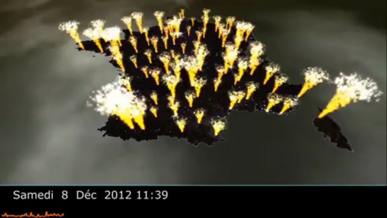 Appels au 3637 par département pendant le Telethon2012