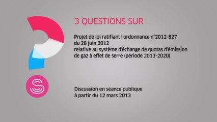 [Questions sur ] Projet de loi sur le système d'échange de quotas d'émission de gaz à effet de serre
