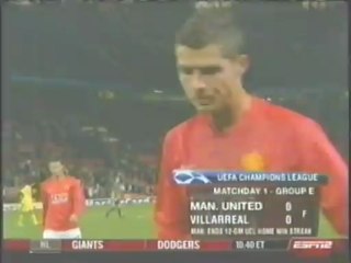 2008 (September 17) Manchester United (England) 0-Villareal (Spain) 0 (Champions League)