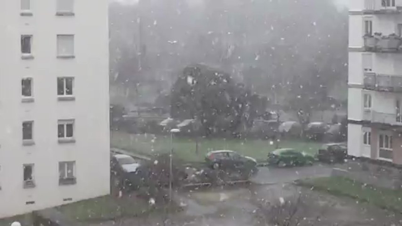 La neige sur Brest - 12 mars 2013