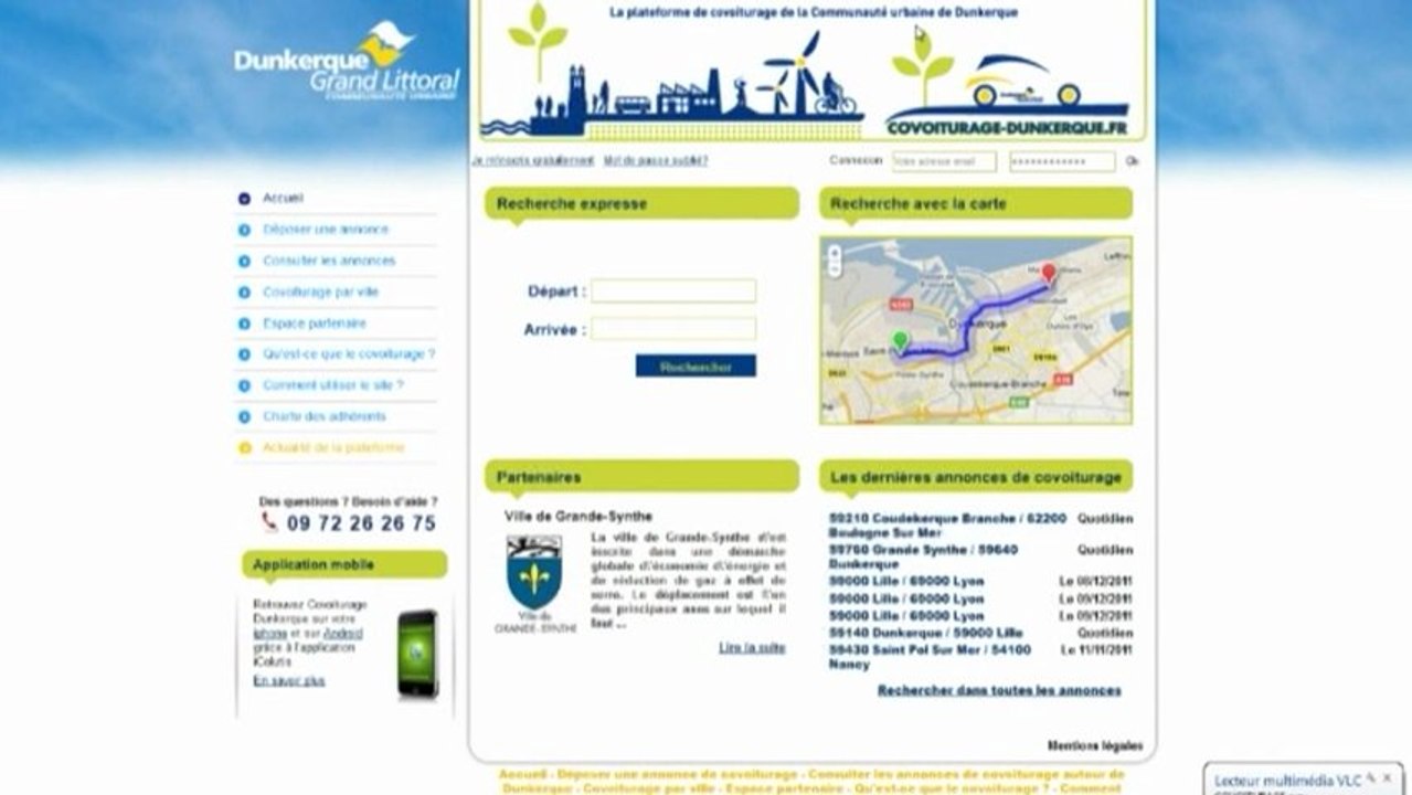 Tutoriel covoiturage-dunkerque.fr