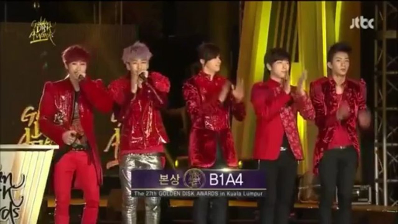 130120 골든디스크 B1A4 수상소감