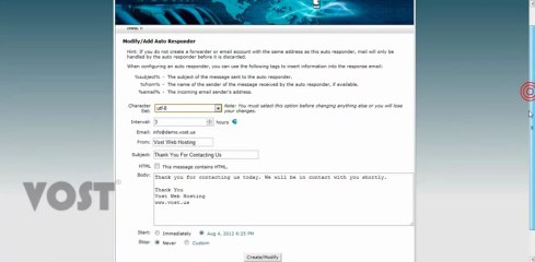 Controling Auto Responders | vost.us
