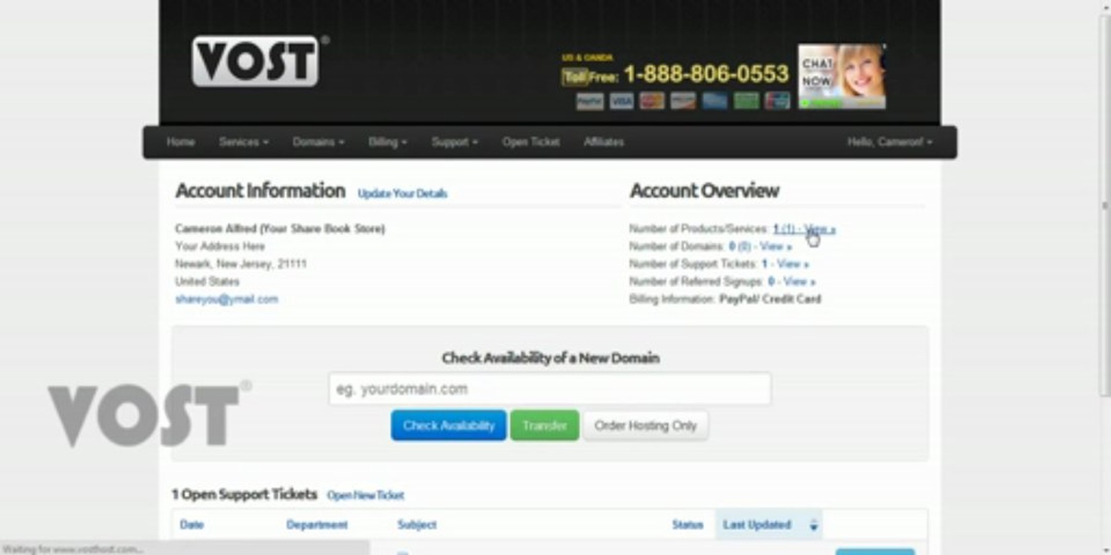 ⁣How To Check Your Service Details | vost.us