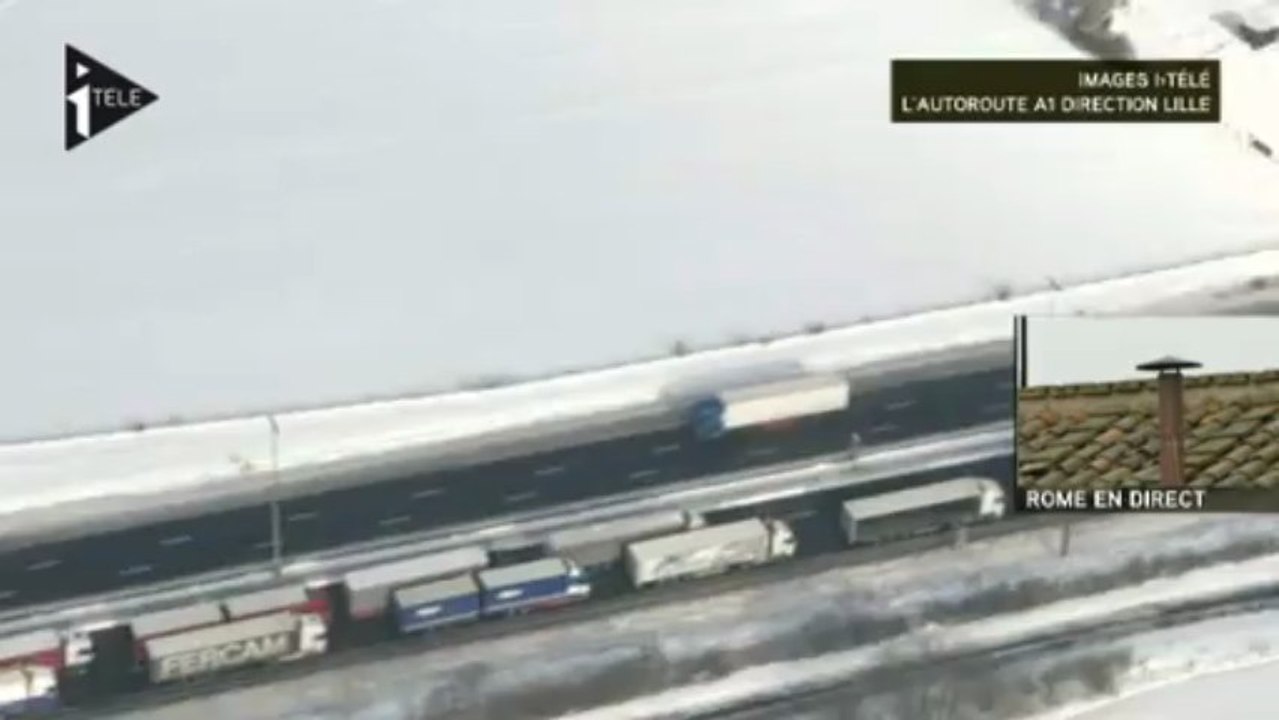 L'autoroute A1 vue du ciel