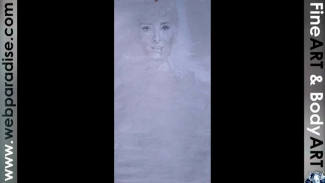 Lili  was here - Audrey Hepburn portrait combined with a question - by Christine Dumbsky