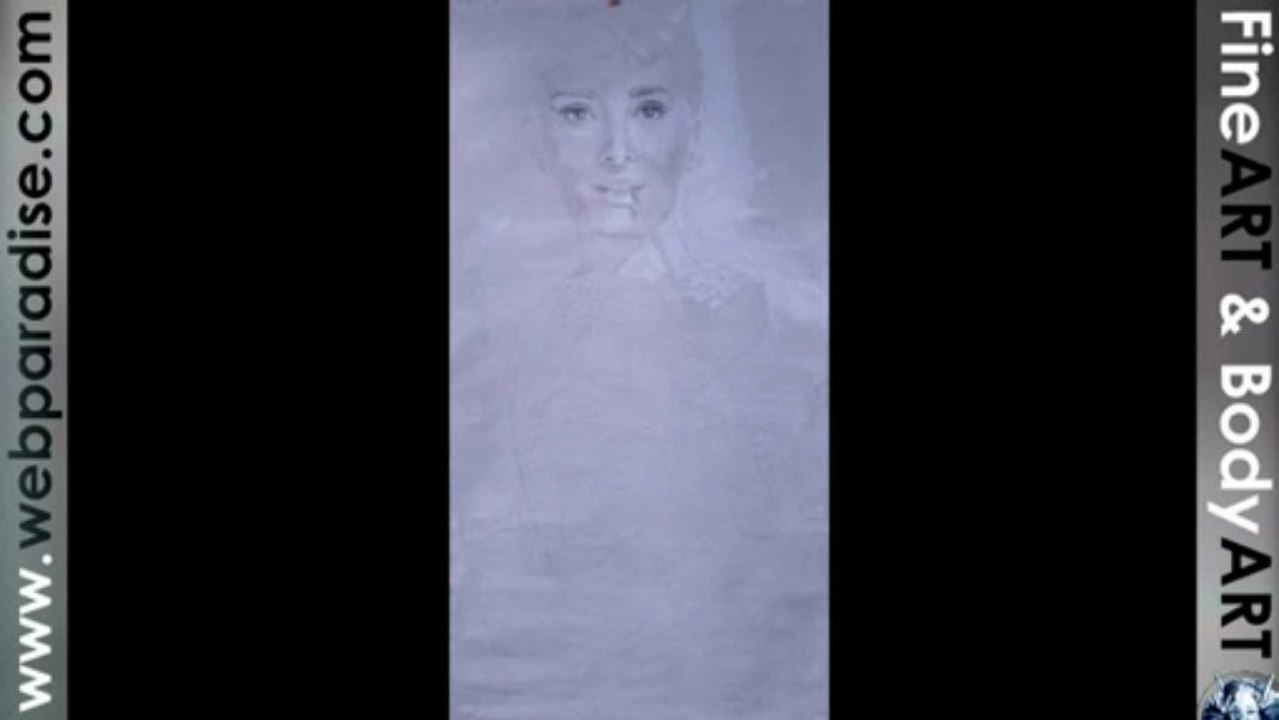 Lili  was here - audrey hepburn portrait combined with a question - by christine dumbsky