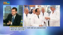 La visite d'Hollande chez Urgo : Pierre Moustial - 13 mars - BFM : Good Morning Business