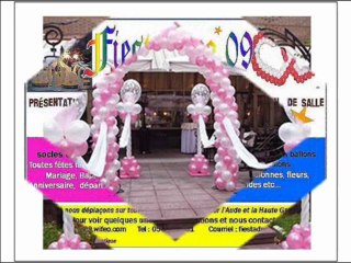 Décorations de buffet et de salle de mariage