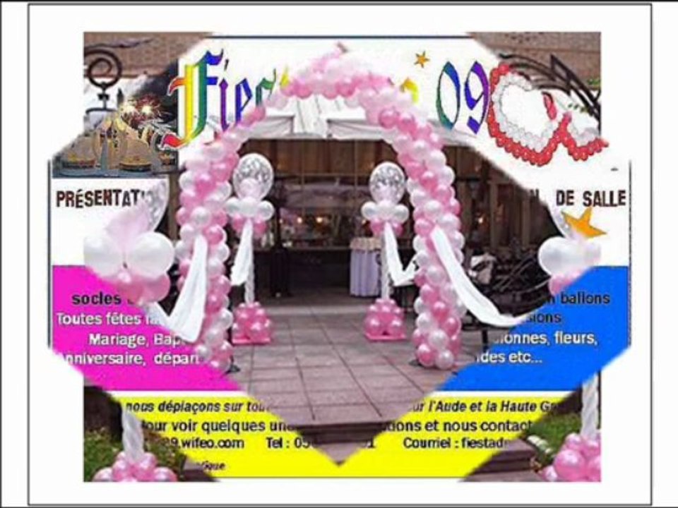 Décorations de buffet et de salle de mariage