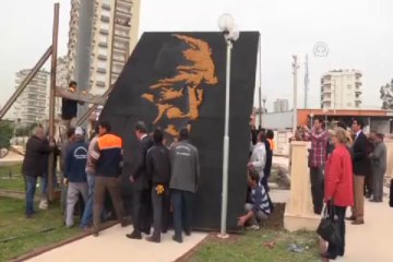 Atık lastik ve talaşlar portreye dönüşüyor