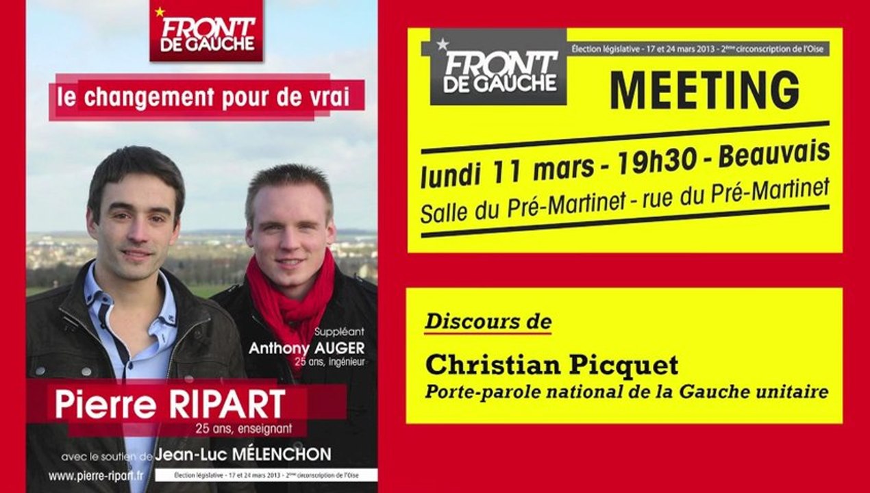 20130311-Discours de Christian Picquet-Meeting de soutien au Front de gauche