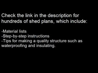 Amish Shed Plans - Watch This First!