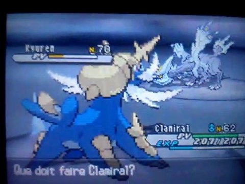 Pokemon version blanc 2 . 16 ) La capture du pokemon kyurem le pokemon de glace
